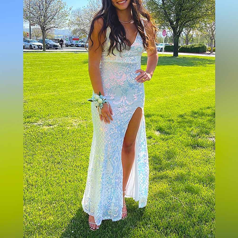White Sequence dress